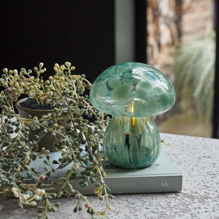 Abigail Ahern Mushroom Cordless Led Lamp - Forest Green