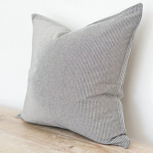 Navy Pinstripe Cushion