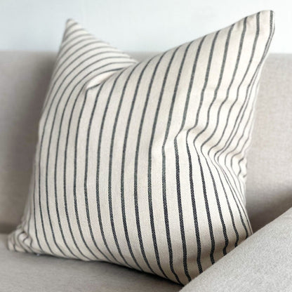 Navy Stripe Linen Blend Cushion