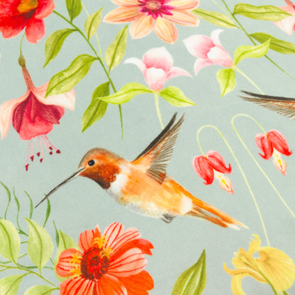 Nectar Garden Blossom Piped Velvet Cushion - Multicolour