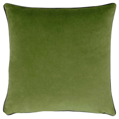 Olive Velvet Peacock Cushion