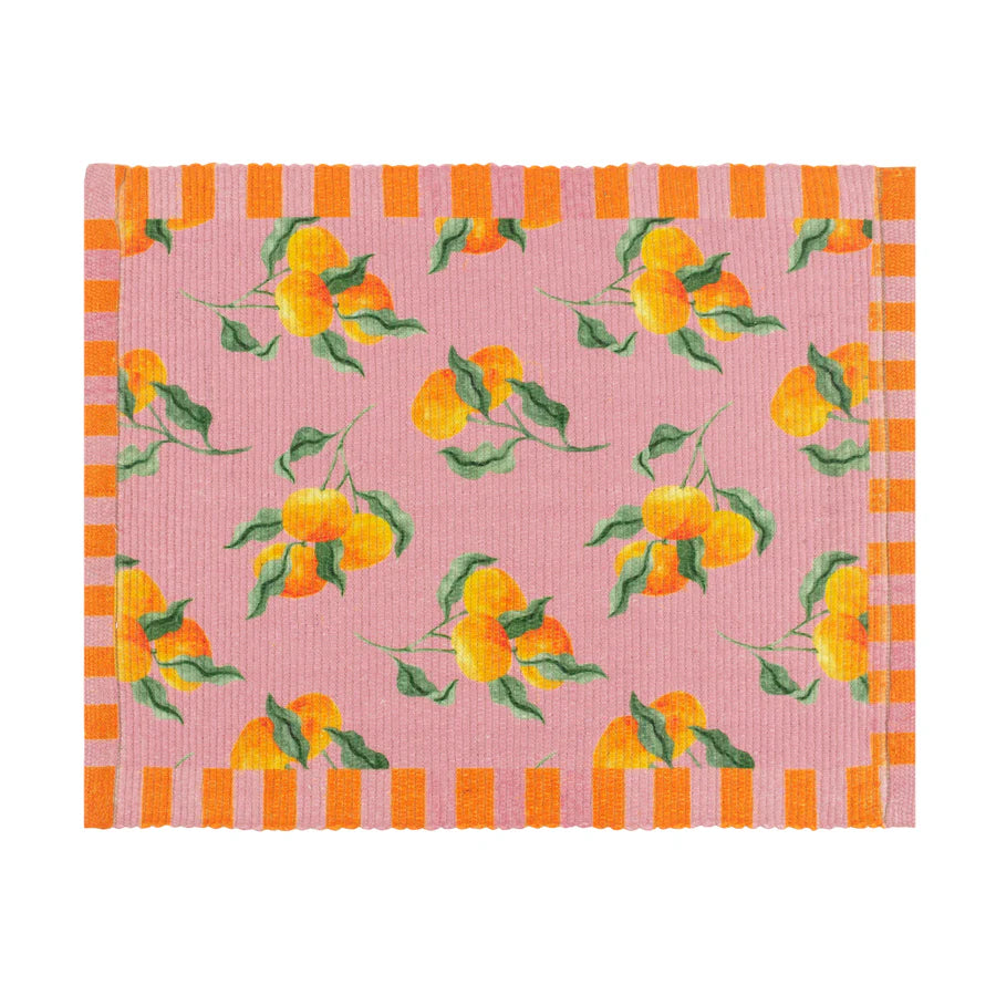 Oranges Set of 4 Outdoor Placemats - Pink