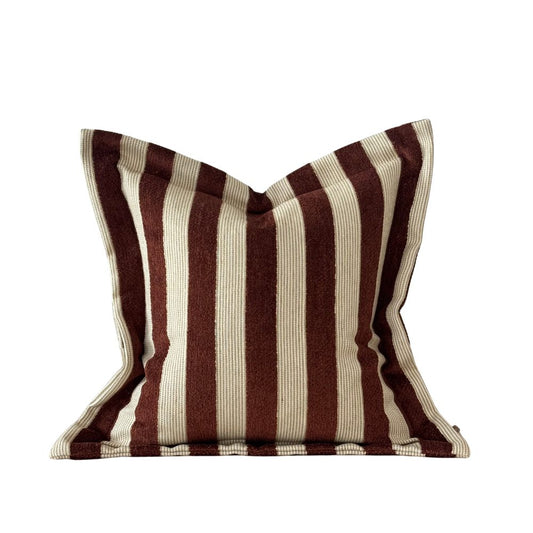 Orla Bugundy Stripe Cushion