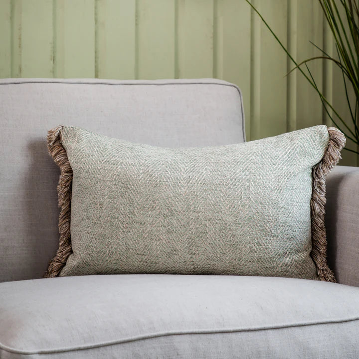 Oryx Feather Cushion Duck Egg - Voyage Maison