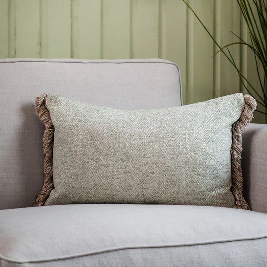 Oryx Feather Cushion Duck Egg - Voyage Maison