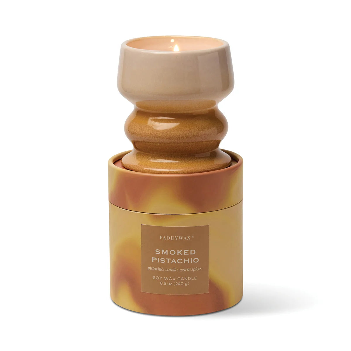 Melt Ombre Sand & Stone Ceramic Candle – Smoked Pistachio