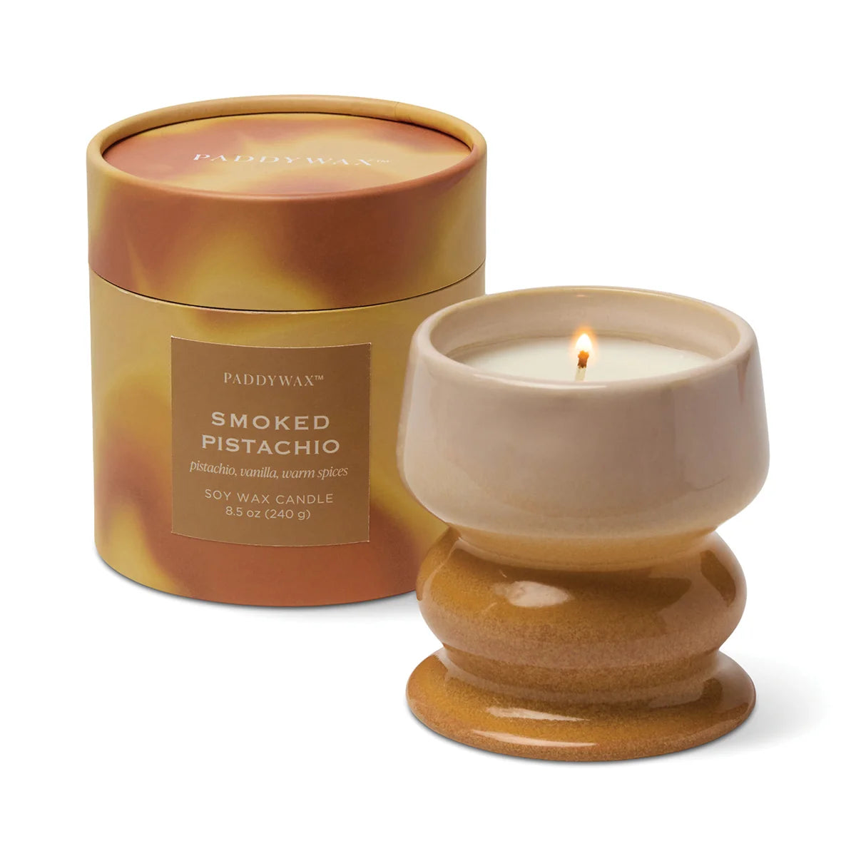 Melt Ombre Sand & Stone Ceramic Candle – Smoked Pistachio