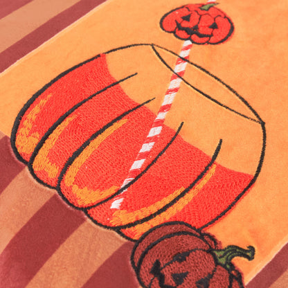 Pumpkin Spice Velvet Cushion - Orange