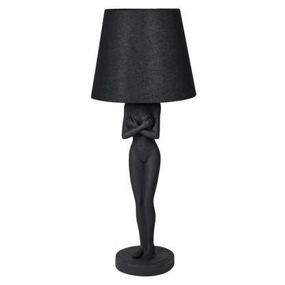 Naked Lady Table Lamp with Black Shade