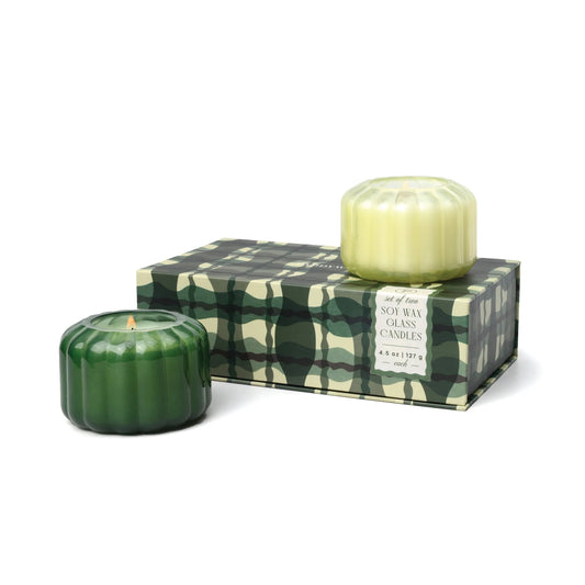 Ripple Green Candle Gift Set - Secret Garden & Wild Fig & Cedar (Set of 2)