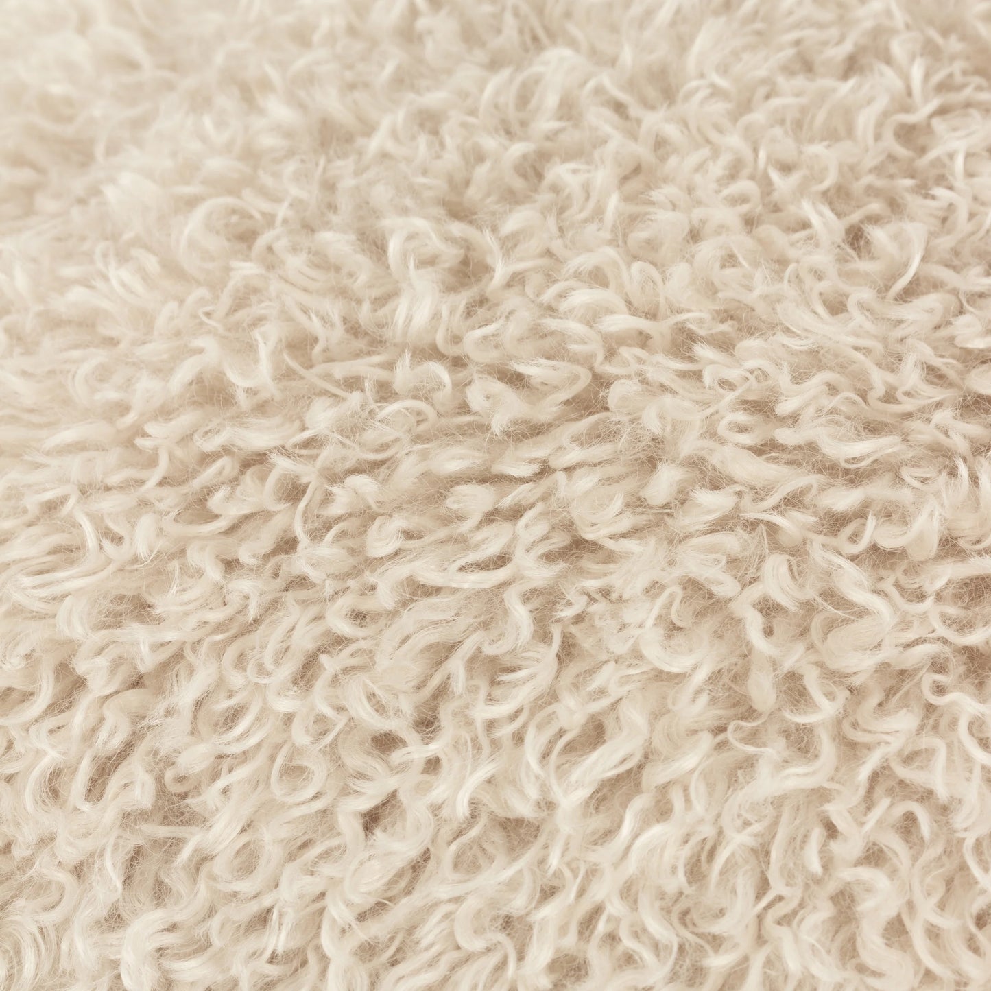 Rowan Faux Fur Shaggy Cushion - Natural