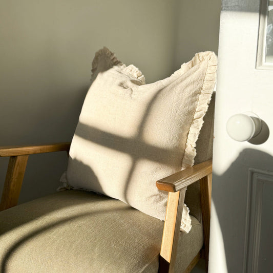 Sand Ruffle Cushion