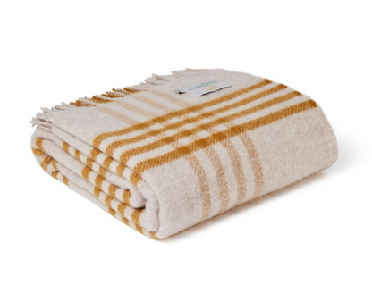 Tweedmill Checked English Mustard Throw