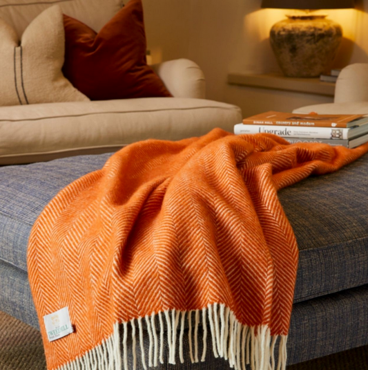 Tweedmill Fishbone Cinnamon Throw