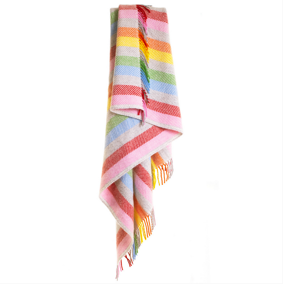 Tweedmill Rainbow Stripe Throw