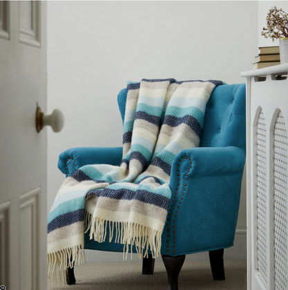 Tweedmill Seashore Stripe Throw