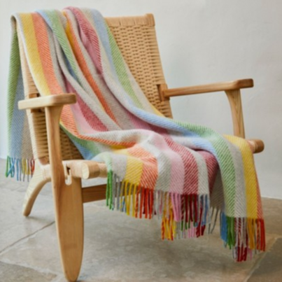 Tweedmill Rainbow Stripe Throw