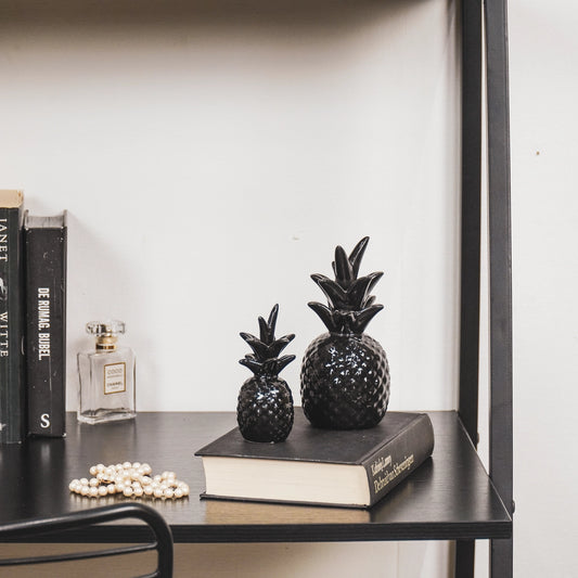 Small Ceramic Pineapple in Black