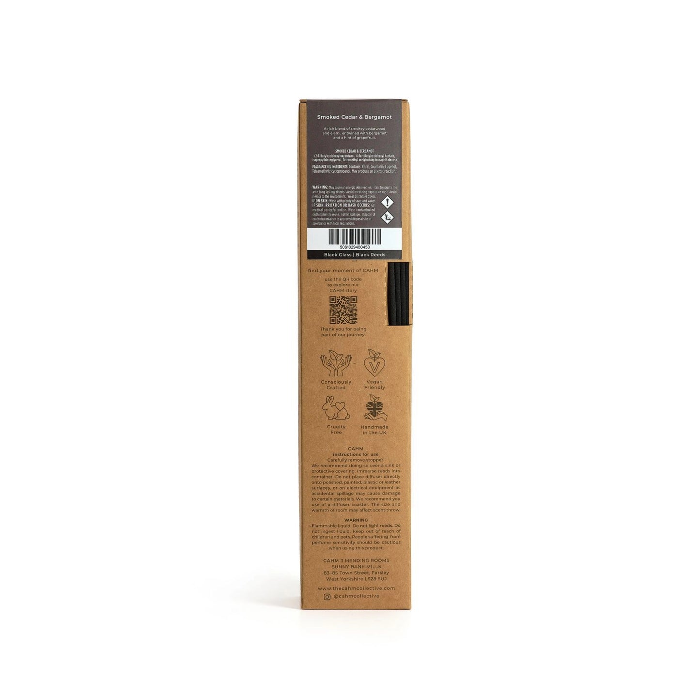 CAHM Smoked Cedar & Bergamot Black Reed Diffuser