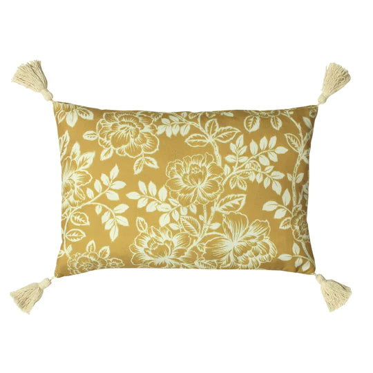 Somerton Floral Cushion in Honey