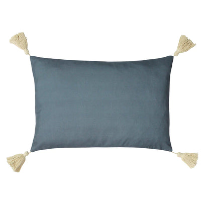 Somerton Floral Cushion in Slate Blue