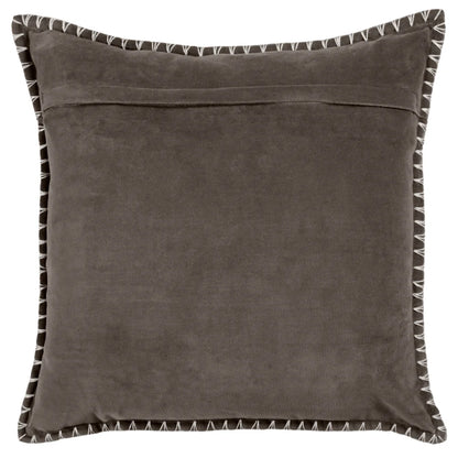Voyage Maison Stitch Embroidered Cushion - Iron Grey