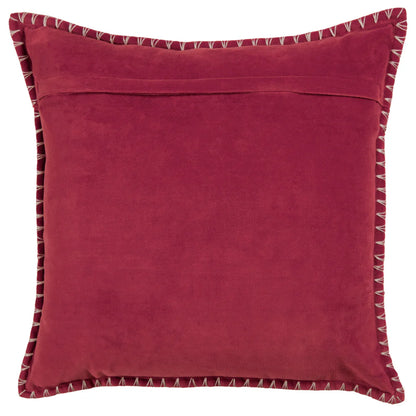 Voyage Maison Stitch Embroidered Feather Cushion - Pomegranate