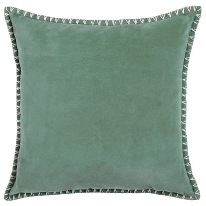 Voyage Maison Stitch Embroidered Feather Cushion - Seafoam