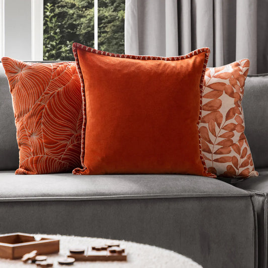 Voyage Maison Stitch Embroidered Feather Cushion - Sunset