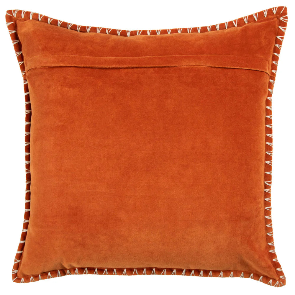 Voyage Maison Stitch Embroidered Feather Cushion - Sunset