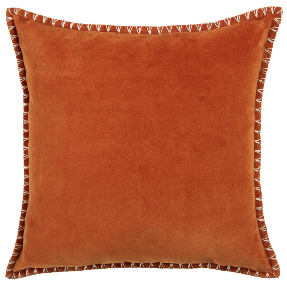 Voyage Maison Stitch Embroidered Feather Cushion - Sunset
