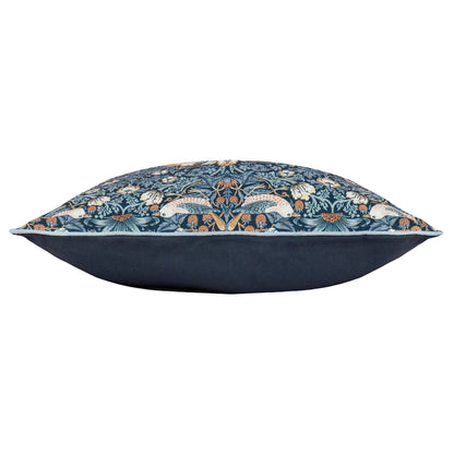 Morris & Co. Strawberry Thief Piped Outdoor Cushion Indigo