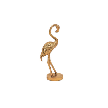 Tall Gold Standing Flamingo