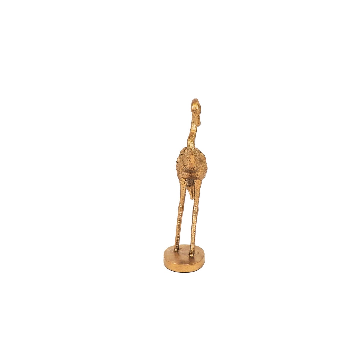 Tall Gold Standing Flamingo