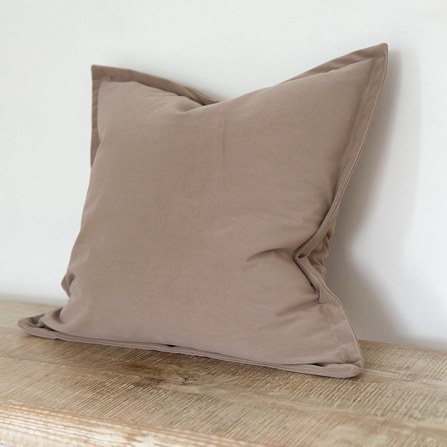 Taupe Velvet Cushion