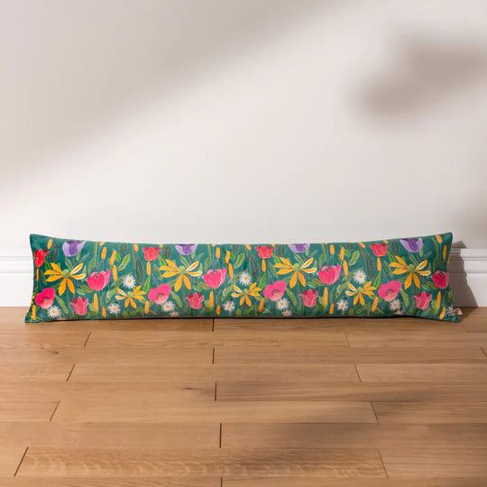 Teal House of Bloom Celandine Draught Excluder