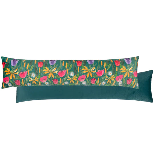 Teal House of Bloom Celandine Draught Excluder