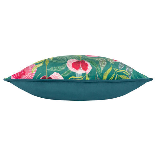 Teal House of Bloom Poppy Cushion