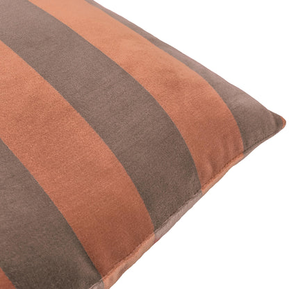 The Ultimate Stripe Jacquard Cushion - Chocolate Caramel
