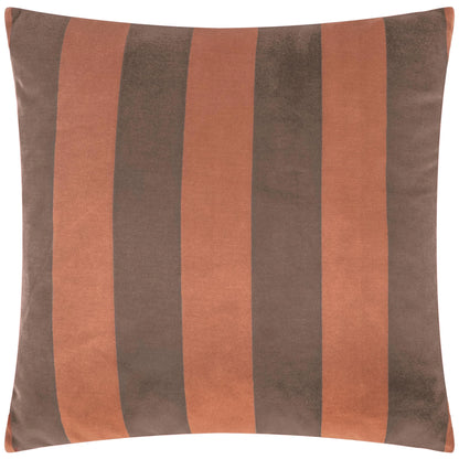 The Ultimate Stripe Jacquard Cushion - Chocolate Caramel
