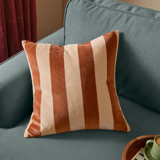 The Ultimate Stripe Jacquard Cushion - Pumpkin Spice