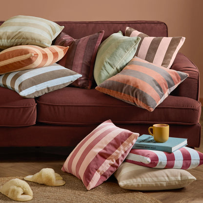 The Ultimate Stripe Jacquard Cushion - Raspberry Smoothie