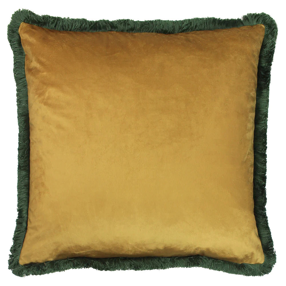 Tropical Leopard Cushion in Mustard & Green