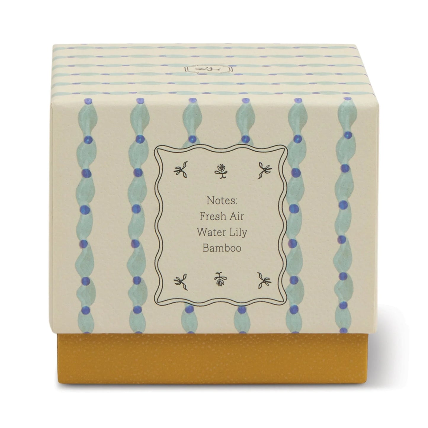 Tulip Blue and Ochre Glass Candle - Wisteria & Willow