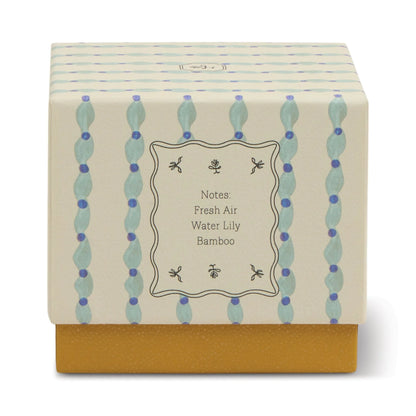 Tulip Blue and Ochre Glass Candle - Wisteria & Willow