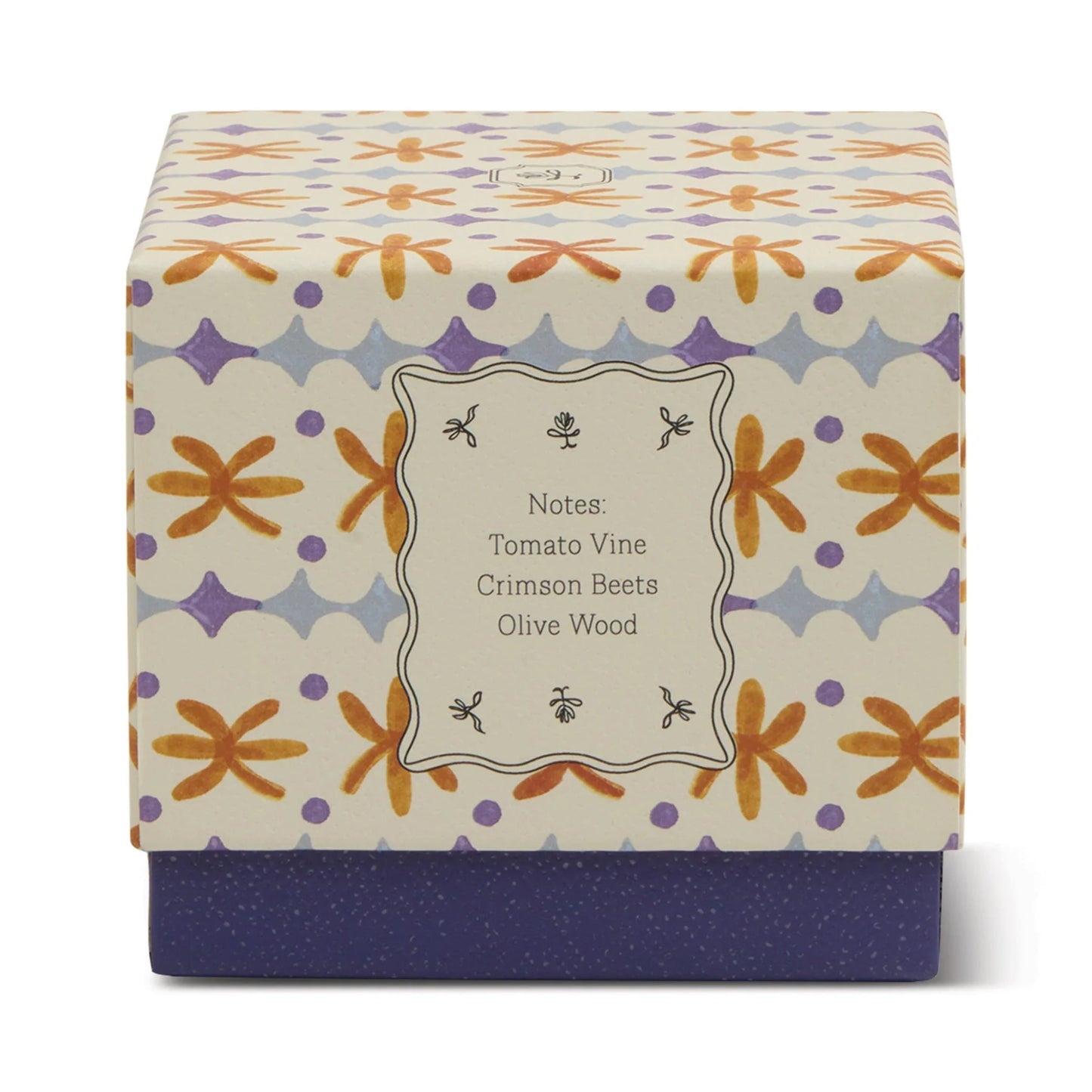 Tulip Orange and Blue Glass Candle - Garden & Grove