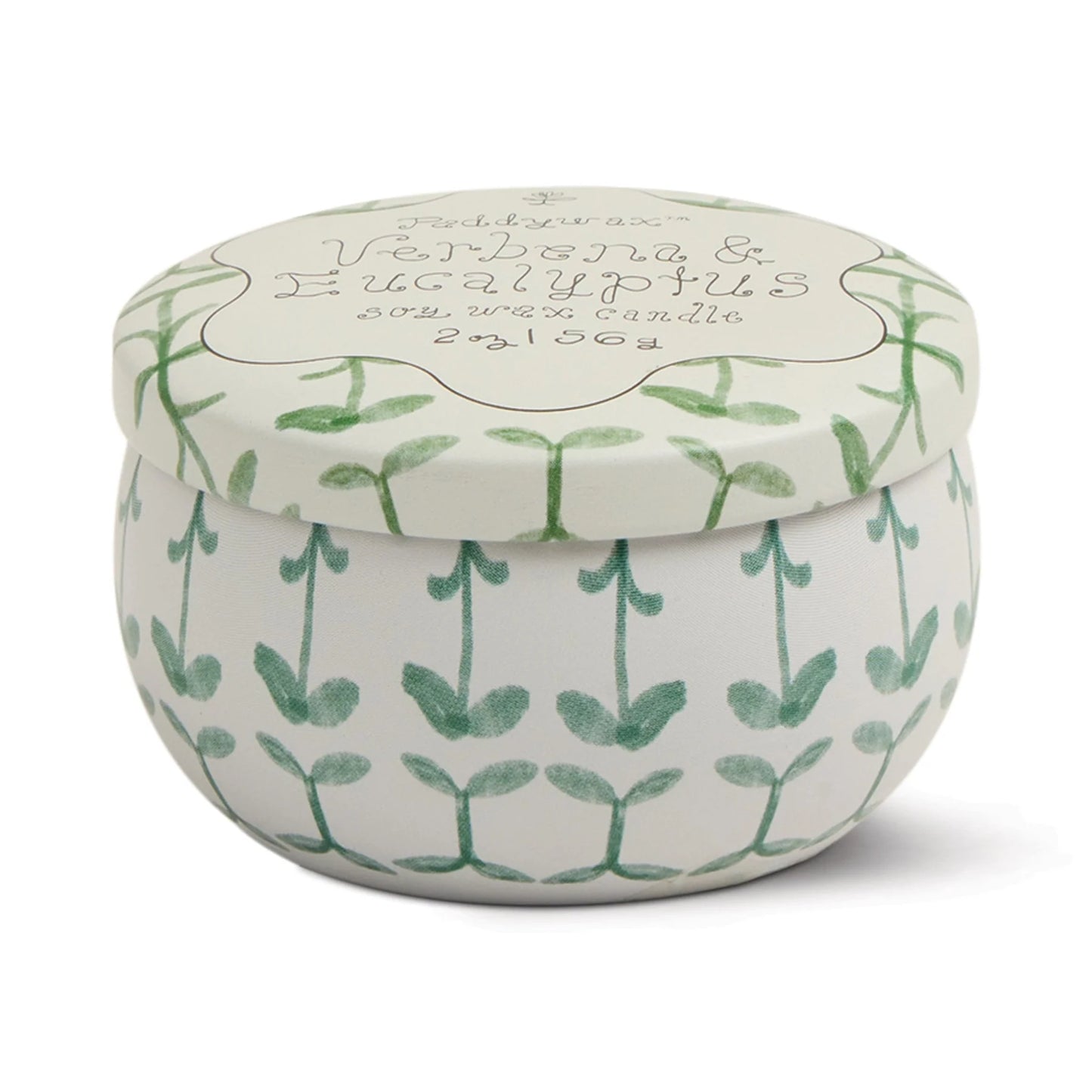 Tulip Printed Tin Candle - Verbena & Lemongrass