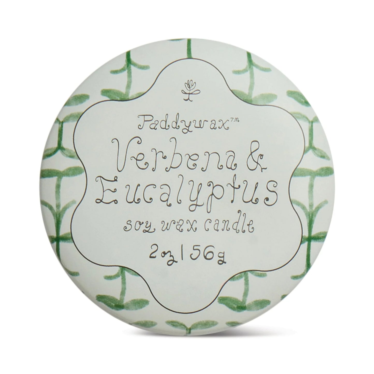 Tulip Printed Tin Candle - Verbena & Lemongrass