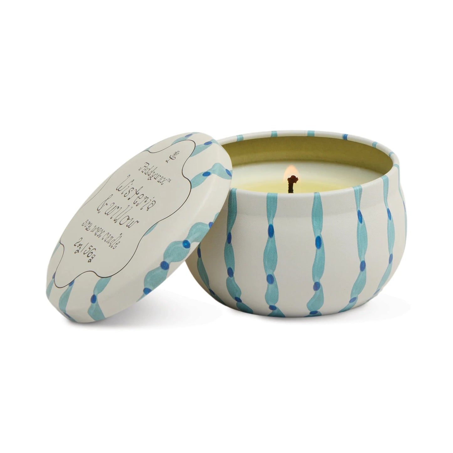 Tulip Printed Tin Candle - Wisteria & Willow