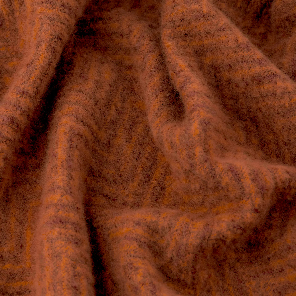 Tweedie Brushed Herringbone Throw - Cinnamon